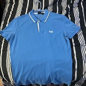 BOSS Men's Blue Polo Shirt